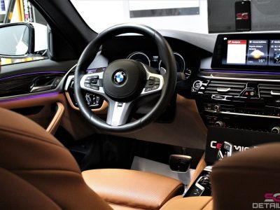 BMW 5 G30 biały środek skóry auto detailing szczecin